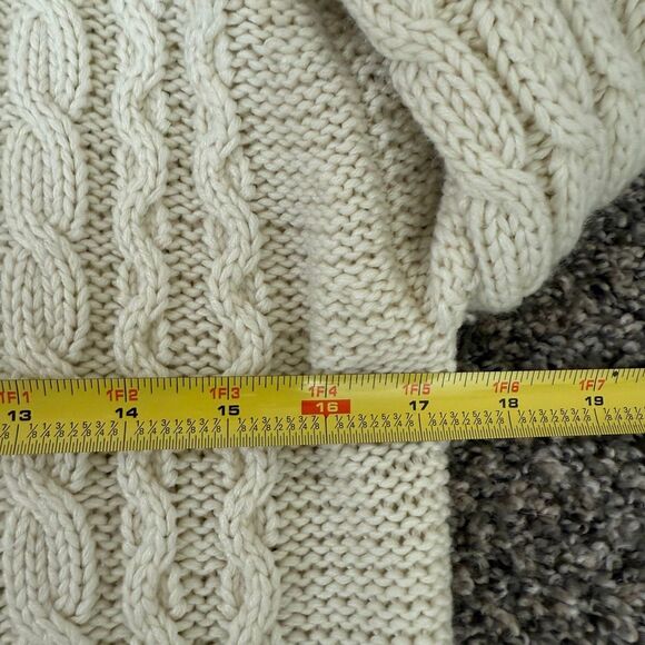 Craig Noble Ivory Cream 90s Cable Knit Sweater Dad Grandpa Small Medium - Picture 5 of 6